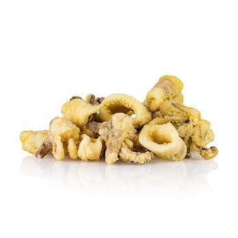 Chipirones, kleine Tintenfischstücke, mehliert, frittiert, Calamar, TK, 1 kg