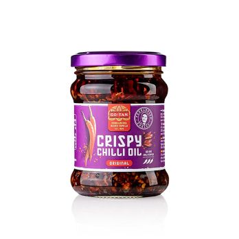 Crispy Chili Oil - Chili in Öl mit knusprigen Stücken, Go-Tan, 190 g