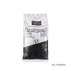 Valrhona Equatoriale Noire, dunkle Couverture, Callets, 55% Kakao, 3 kg