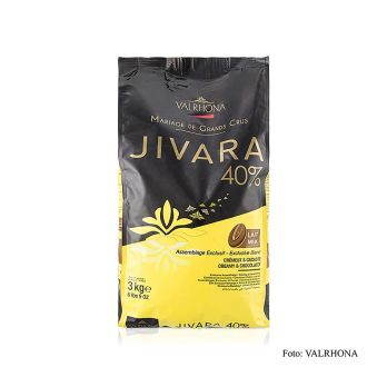 Valrhona Jivara Lactée Grand Cru, Vollmilch Couverture, Callets, 40% Kakao, 3 kg