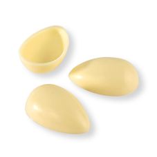 Pralinen-Ei-Halbschalen, weiße Schokolade, klein, 40x26mm, Läderach (Ostern), 588 St