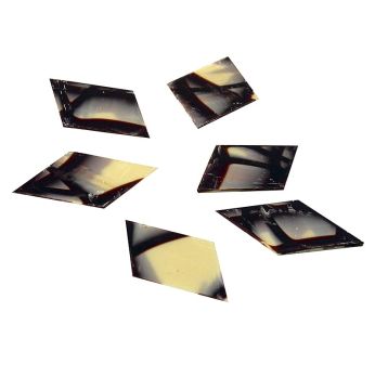 Deko-Aufleger Jura Rhombus - Raute, weiße/dunkle Schokolade, 40x60mm, 770 g, 360 St