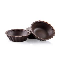 Schokoform - Mini Cups, gewellte Schale, dunkle Schokolade, ø 30-45mm, 13mm hoch, 745 g, 210 St