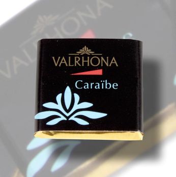 Valrhona Carré Caraibe - Bitterschokoladentäfelchen, 66% Kakao, 1 kg, 200 x 5g