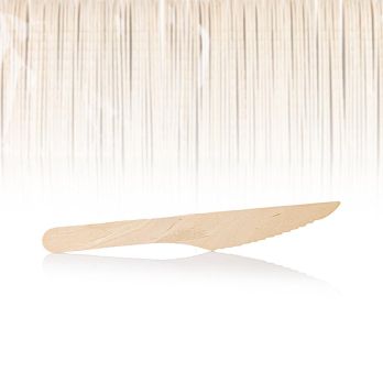 Einweg Holz-Messer, ca. 16,5cm lang, 100 St