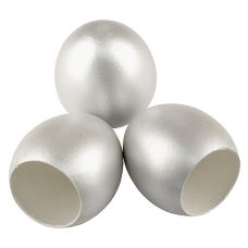 Leere Eierschalen, silber, zum Befüllen, 120 St