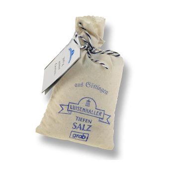 Luisenhaller Tiefensalz - Salzmühlensalz, grob, im nostalgischen Leinensäckchen, 300 g