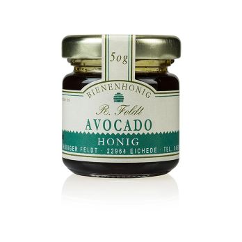 Avocado-Honig, dunkel, flüssig, leichtes Pflaumenaroma, Portionsglas, 50 g