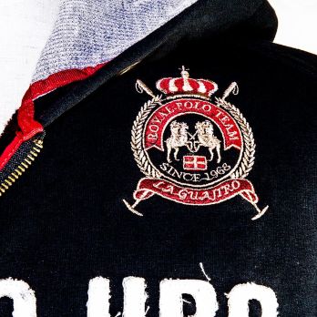 BOS FOOD EDITION Kapuzenjacke La Guajiro, schwarz/rot, Damen Gr. L, 1 St