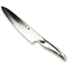 Global SAI-06 Tranchiermesser, Hammerschlagdesign, 25cm, 1 St