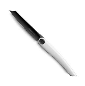 Nesmuk Janus Klappmesser (Folder), 202mm (115mm geschl.), weißer Klavierlack, 1 St