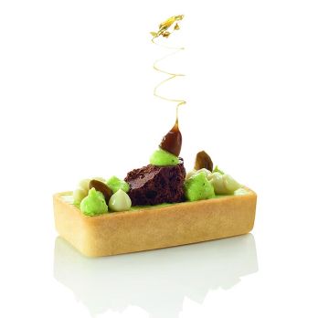 Dessert-Tartelettes - Filigrano, rechteckig, 7,3x3,3cm, H 1,8cm, Mürbeteig, 162 St