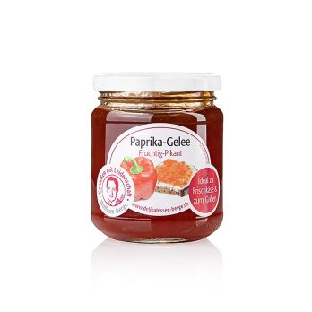Paprika Gelée, rot, süß-pikant, Wolfram Berge, 225 g