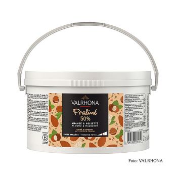 Praliné Masse knusprig, 25% Haselnuss, 25% Mandel, intensive Nussnoten, 2 kg
