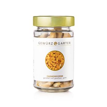 Gewürzgarten Cashewkerne, ganz, geröstet, gesalzen, 115 g