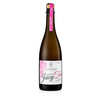 Sparkling Juicy Tea - Rose - Darjeeling -  Rhabarber, van Nahmen, BIO, 750 ml