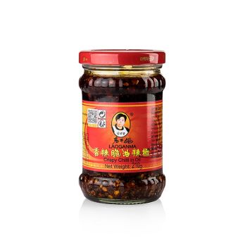 Crispy Chili Oil - Chili in Öl mit knusprigen Zwiebeln, Lao Gan Ma, 210 g