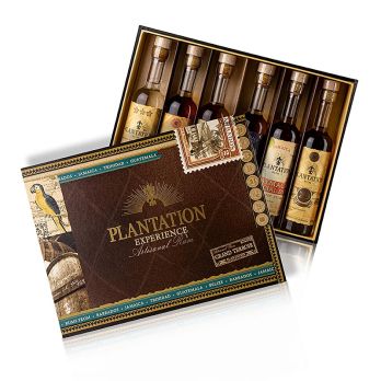 Plantation Rum Experience Box Geschenk SET,  6 x 10 cl, 600 ml, 6 x 100ml
