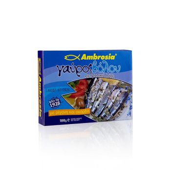 Sardellen mit Oregano&Knobl., aus dem Ägäischen Meer, Ambrosia, 100 g