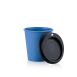 Mehrweg Kaffeebecher ToGo, 200ml, Blau mit Deckel , 100 St