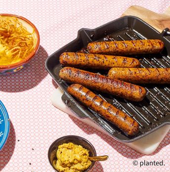 planted. Bratwurst m.Kräutern, Erbsenproteinbasis, TK (vegan), 5 x 90g