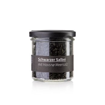 Fermentierter schwarzer Salbei mit Havsnø Meersalz, Krautpunk, 40 g