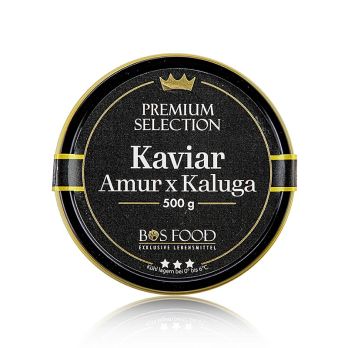BOS FOOD Premium Selection - Kreuzung Amur x Kaluga, Aquakultur, ohne Konservierungsmittel, China, 500 g