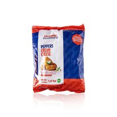Cream Cheese Chili Peppers, panierte grüne Jalapeno mit Frischkäse, TK, 1 kg, ca.30 St