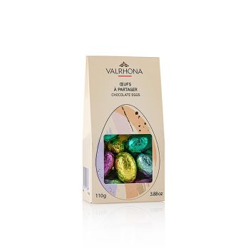 Valrhona Ostereier 2026, bunt, 3 verschiedene Schokoladensorten, 110 g