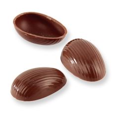 Pralinen-Ei-Halbschalen, Vollmilch, groß, 44x29mm, Läderach (Ostern), 462 St
