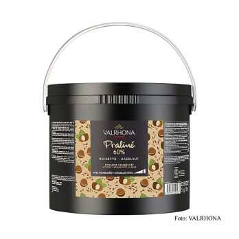 Praliné Masse fein, 60% Haselnuss, intensive Nuss- und kräftige Karamellnoten, 5 kg