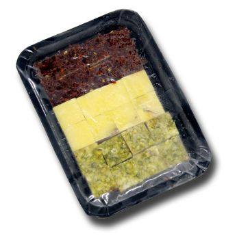 Schinkenkonfekt, Schwarzwälder Rohschinken/Pumpernickel/Frischkäse, TK, 240 g, 24 x 10g