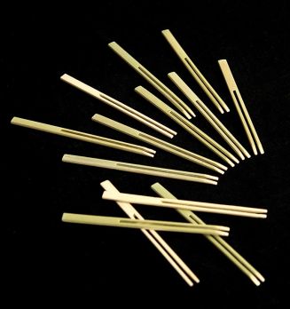 Bambus-Spieße, Stimmgabeln, 10cm, 100 St