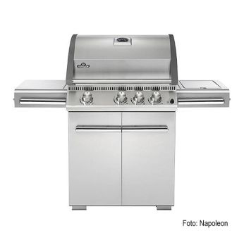 Napoleon Gasgrill LE1, Edelstahl, 1 Seiten- & 3 normal Brenner, 1 St