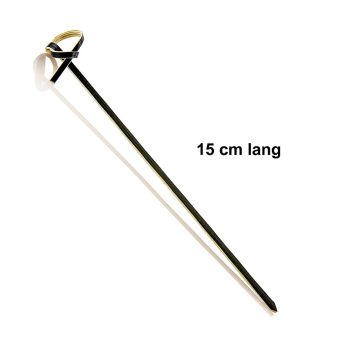 Bambus-Spieße, mit Knotenende, schwarz, 15cm, 250 St
