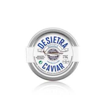 Desietra Beluga Kaviar Malossol vom Hausen (huso huso), Aquakultur Deutschland, 30 g