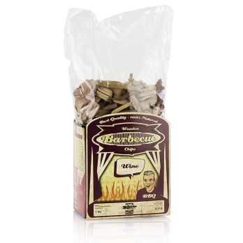 Grill BBQ - Räucherchips aus Rotwein-Eichenholz, 1 kg