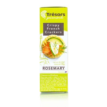 Barsnack Tresors - Crispy franz. Mini-Waffel-Cracker mit Rosmarin, 95 g
