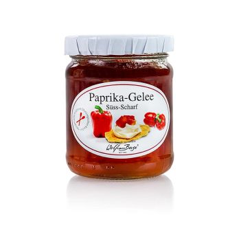 Paprika Gelée, rot, süß-pikant, Wolfram Berge, 225 g