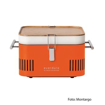 Holzkohlegrill CUBE, tragbar, orange, everdure montargo / Heston Blumenthal, 1 St