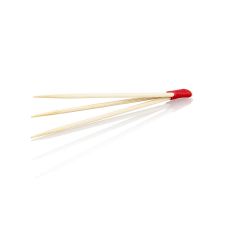 Bambus-Spieße, mit 3 Zacken, rot gebunden, 9cm, 100 St