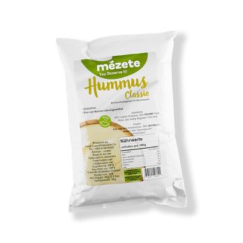 Hummus Classic, Kichererbsenpüree mit Sesampaste, Mézete, 1 kg