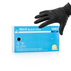 Einweghandschuhe Nitril, Schwarz, M, ungepudert, 100 St