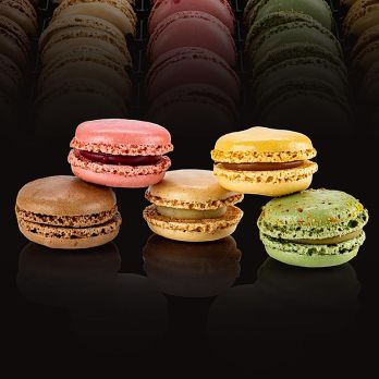 Macarons Mischung, gefüllt, Ø 3,5cm, 5 Sorten, 70 Stück á 12g, TK, 840 g
