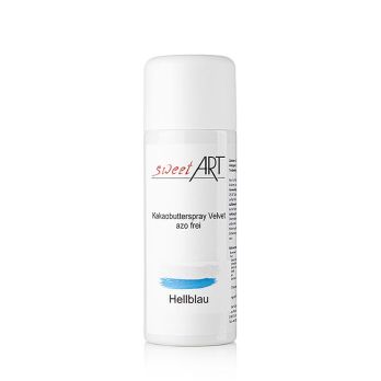 Kakaobutterspray/Basis Lebensmittelfarbe Hell Blau, (Sweet Arts) Velvet, 400 ml