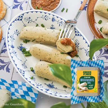 Greenforce - vegane Weisswurst aus Erbsenprotein, Klassik, 200 g, 4 St