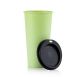 GreenDish Mehrweg Kaffeebecher ToGo, 400ml, Grün mit Deckel, 90 St