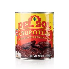 Chili Schoten Chipotles, geräuchert, in Adobosauce, Del Sol, 2,892 kg