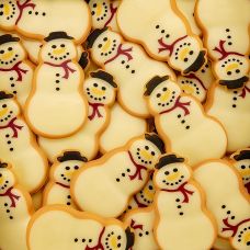 Schokoaufleger Icing cookie snowman, 50x29mm, Dobla (77855), 370 g, 90 St