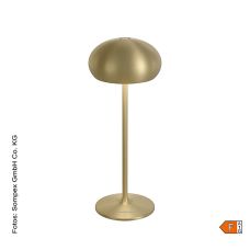 Tischleuchte PEBBLE, m. Akku, 23x9,2cm, Alu, ink. Ladestation, gold (78686), 1 St